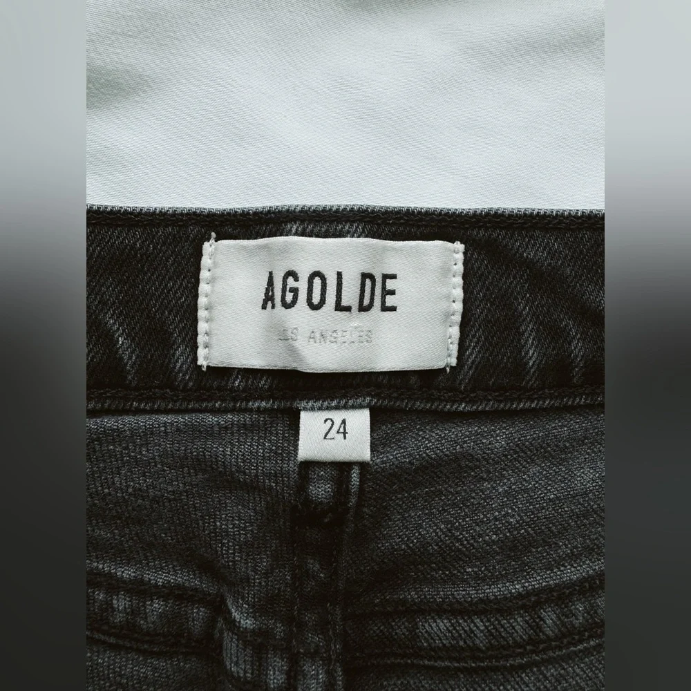 AGOLDE Nico high-waisted straight-leg jeans in faded black - Size 24 - Picture 8 of 12